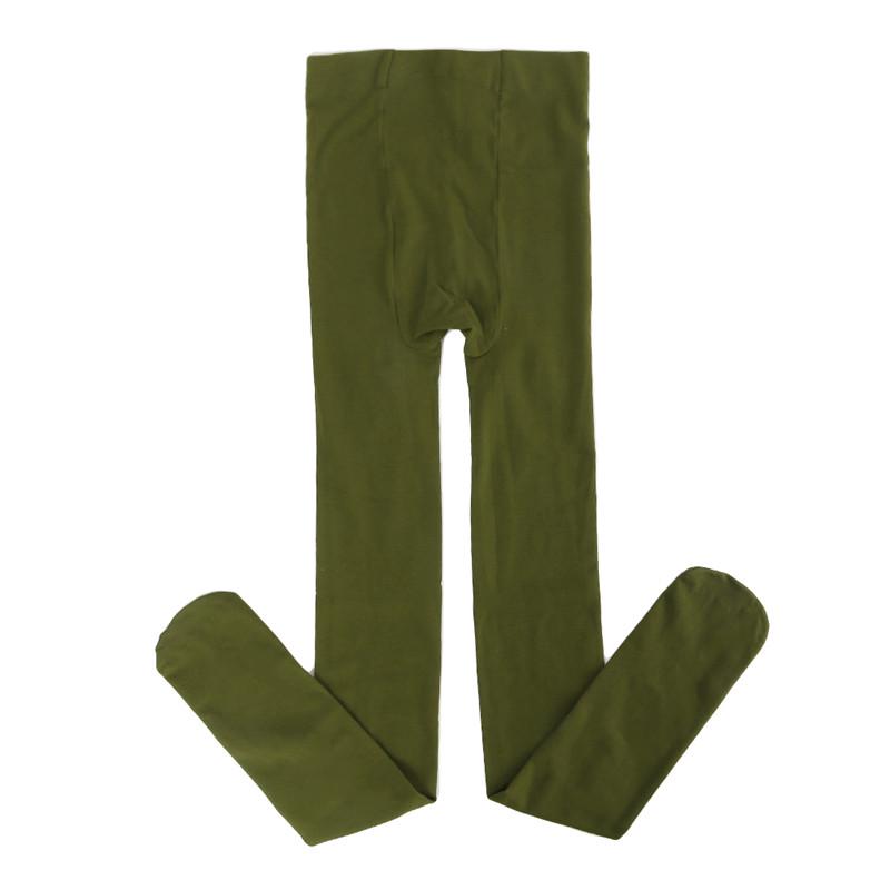 

Весенне-осенние шелковые колготки 120D с защитой от крючков, женские чулки со слегка прозрачной нижней частью для ног зелёный