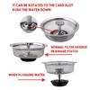 Kitchen Sink Filter Stainless Steel Mesh Sink Strainer Filter Bathroom Sink Strainer Drain Hole Filter Trap Waste Screen