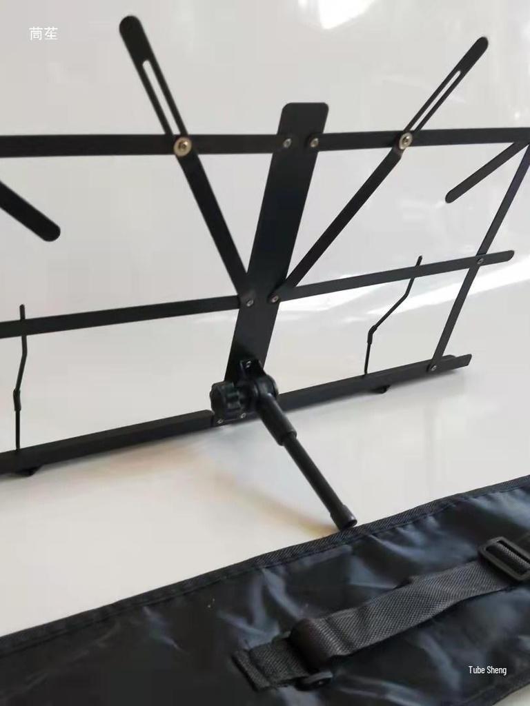 Adjustable Portable Music Stand for Instruments: Piano, Guzheng, Ukulele, Erhu, Guitar. Desktop & Vertical Folding Design.