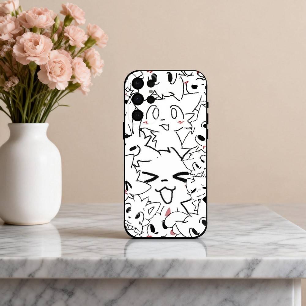 1PC C-Cute B-Boykisser -R Phone Case For Samsung S25,24,23,22,30,21,10,9,Ultra,Plus,Lite,FE,4,5 G Soft Black Case