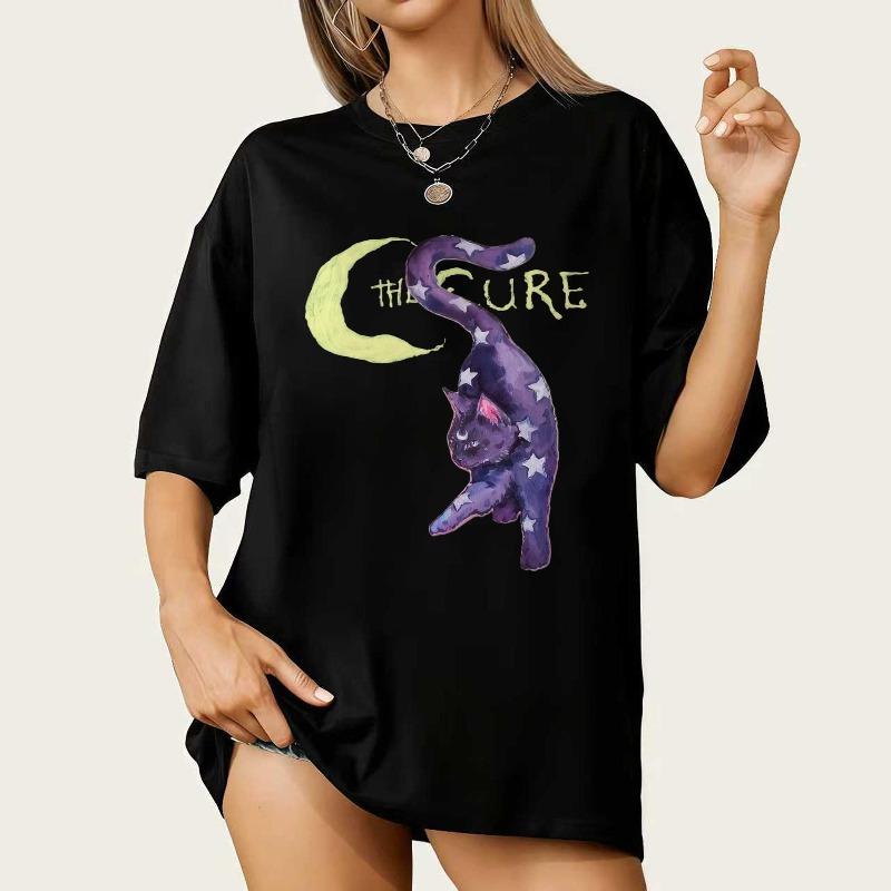 The Cure Cat Tee 90s Alt Indie Rock Unisex Sweatshirt Music Gifts Cat Lover Gifts The Cure Fan Gifts Band Tee S