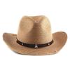 Portable Fishing Hat Woven Fisherman Hat Jazz Hat Gift for Camping Climbing Lovers Woven Wide Brim for Dress-up Khaki