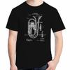 Konzerttuba Tops T-Shirt Baumwoll-T-Shirt Tubaspieler Geschenk Sousaphon Musiklehrer Banddirektor T-Shirt Mode Grafik-T-Shirts