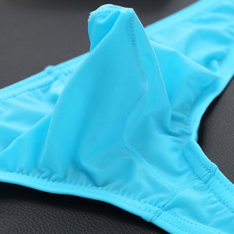 Cheap Men Sexy Underwear Fashion Solid Color Triangle Gstring Thongs