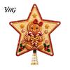 Spring Base Tree Top Star DIY Christmas Topper Kit with Faux Pearl & Rhinestone Materials, Santa Snowman Reindeer Handcrafted Seasonal Angel