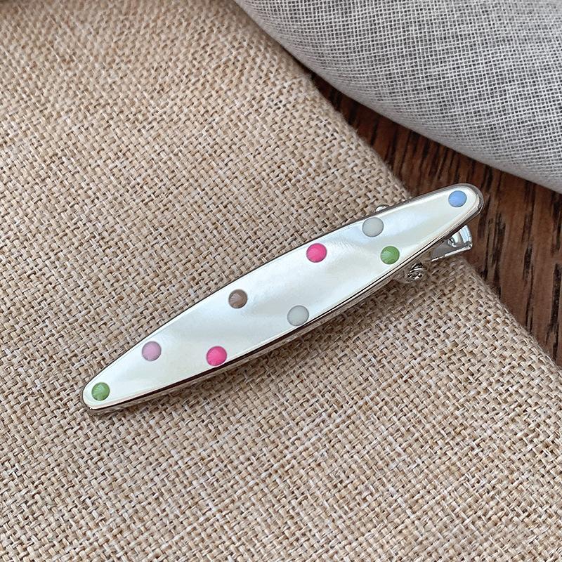 Colorful Dot Metal Hairpins For Women Girls Star Hair Clip Multiple Styles Seamless Duckbill Clip Girls Hair