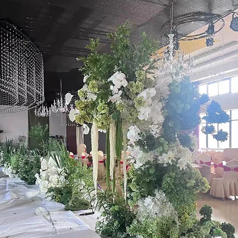 Simulation Green Plants Artificial Weeping Willow Vine Wall Ceiling Hanging Vine Plant Wedding Party Background Arrangement
