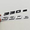 New 3D ABS Chrome Black Car Styling Logo 330e Badge Sticker Rear Trunk Emblem Decals For BMW 330e Auto Tail Accessories