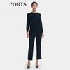 Women's Long-Sleeve Knit Crew Neck Sweater