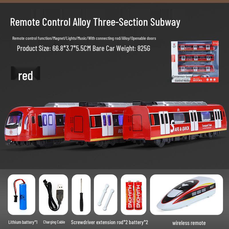 Kaiwei Alloy Subway Train Model with Sound & Light, Magnetic Force, Connect Rod, Pull-back/Remote Control