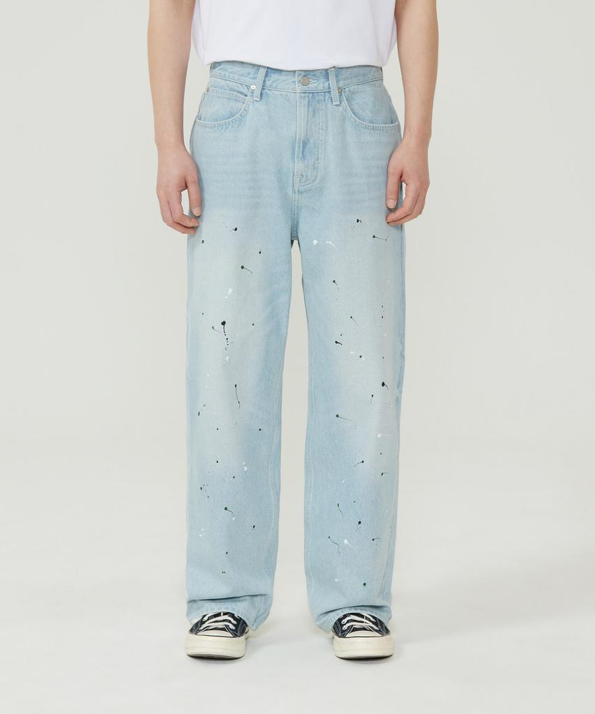 LEE Men Relaxed Fit Painting Denim Pants Indigo Light