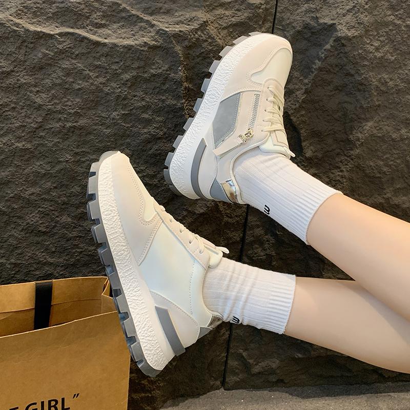 Fashion Platform Heightened Women's 2025 Autumn New Trend Versatile Fashion Lightweight Breathable Casual Sneakers