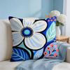 Cushion Cover Vibrant Flower Short Plush Soft DoubleSided Printing Pillow Case Cozy Sofa Bedroom Home Decor Gift