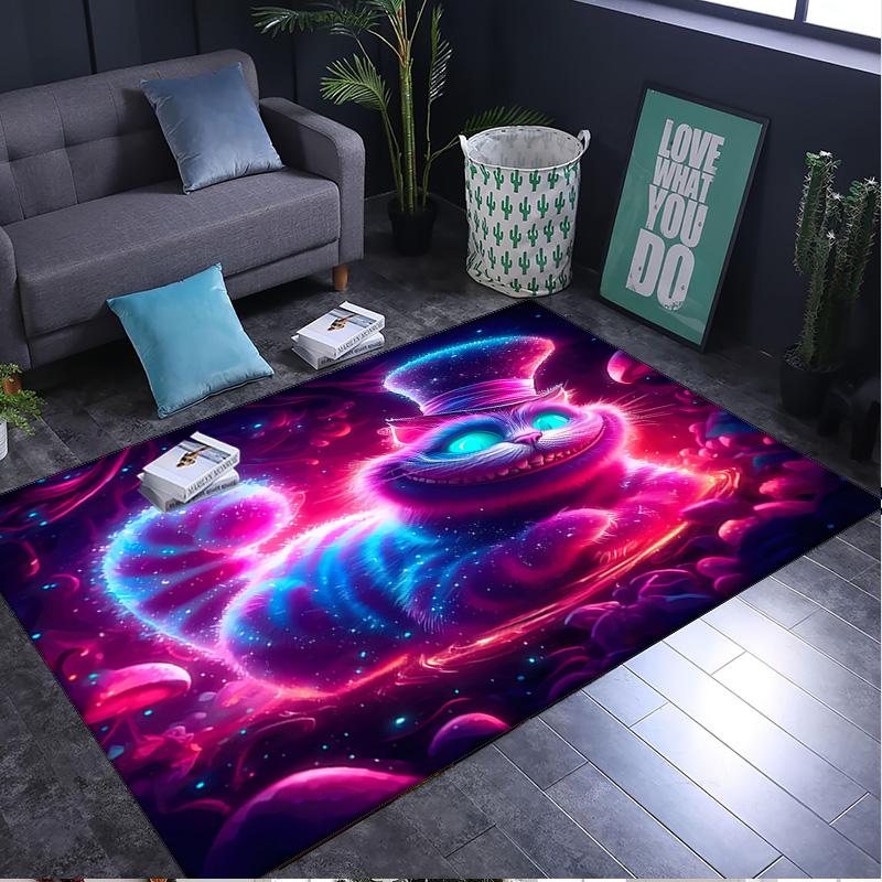 1PC rug Che-shire Cat Smile Carpet, Chair Rug,Area Rug for Office Bedroom living rooms bedroom, Doormat decor Christmas fan gifts