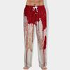 Men's Halloween Print Drawstring Pants Casual Pajama Pants
