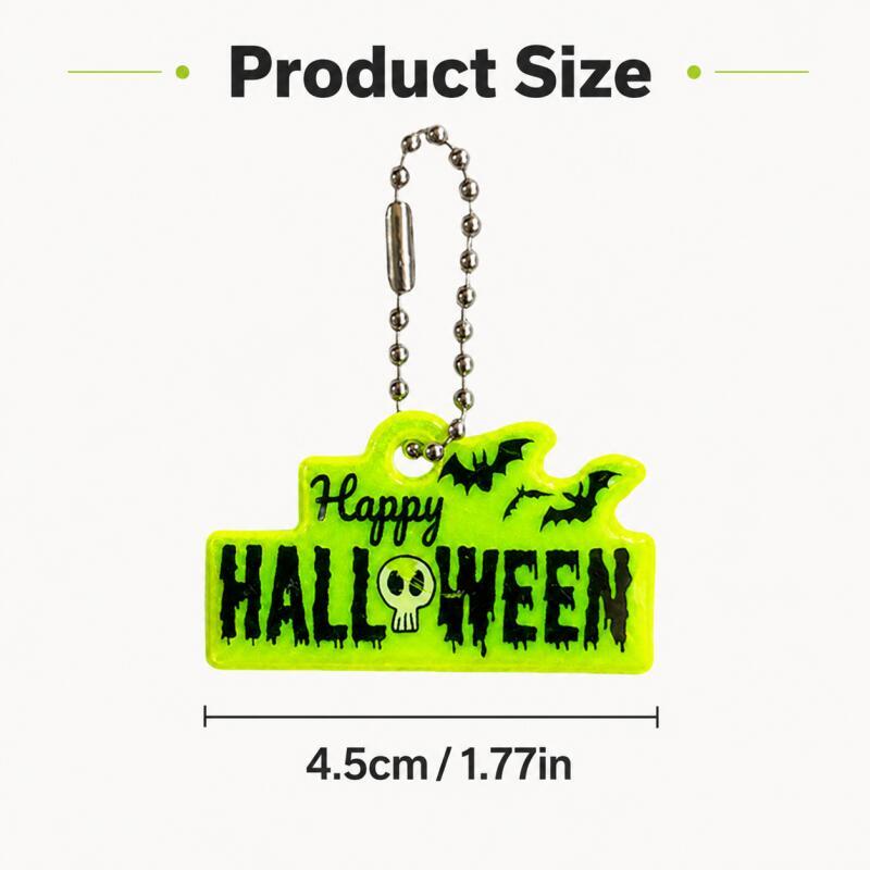 Xiaomi 1PC-Halloween Keychain Charm PVC Neon Green Bat Skull Pendant for Keys Bags Party Decor