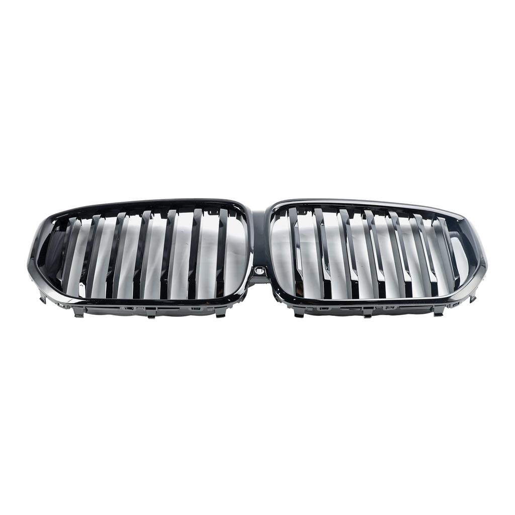 Gloss Black Front Bumper Grille Grill Fit BMW G05 LCI X5 2024+ Single Line