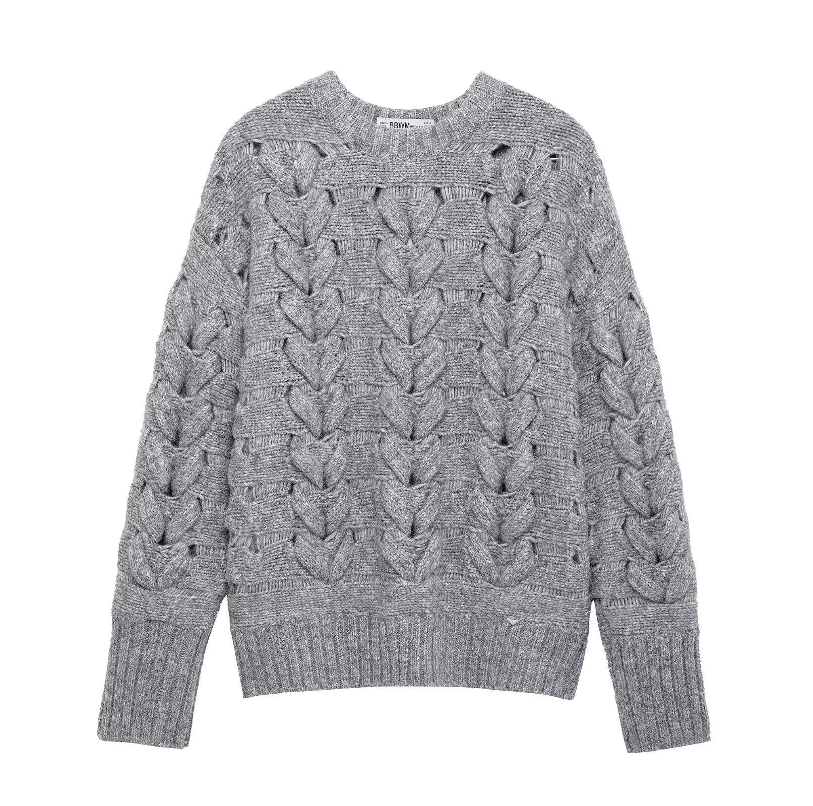 

2024 Autumn/Winter European-American Loose Knit Pullover for Women Small
