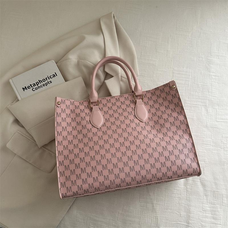 Retro Printing New Fashion Simple Large Capacity Tote Bag Trendy Hand Carry Commuter Women Tote Bag