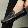 The first layer of cowhide is one pedal, lazy beanie shoes, men's British casual leather shoes, breathable business large size shoes are comfortable