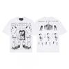 Unisex Oversized Cotton T-Shirt With Vintage Letter Print Art Portrait Design Loose Fit Casual Wear