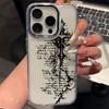 Dark Rune Phone Case For Iphone 15 Pro Max 14 Plus 17 16 13 12 11 17Air 17E 16E Coque Funda Phone Cover Modern Metal Photo Frame