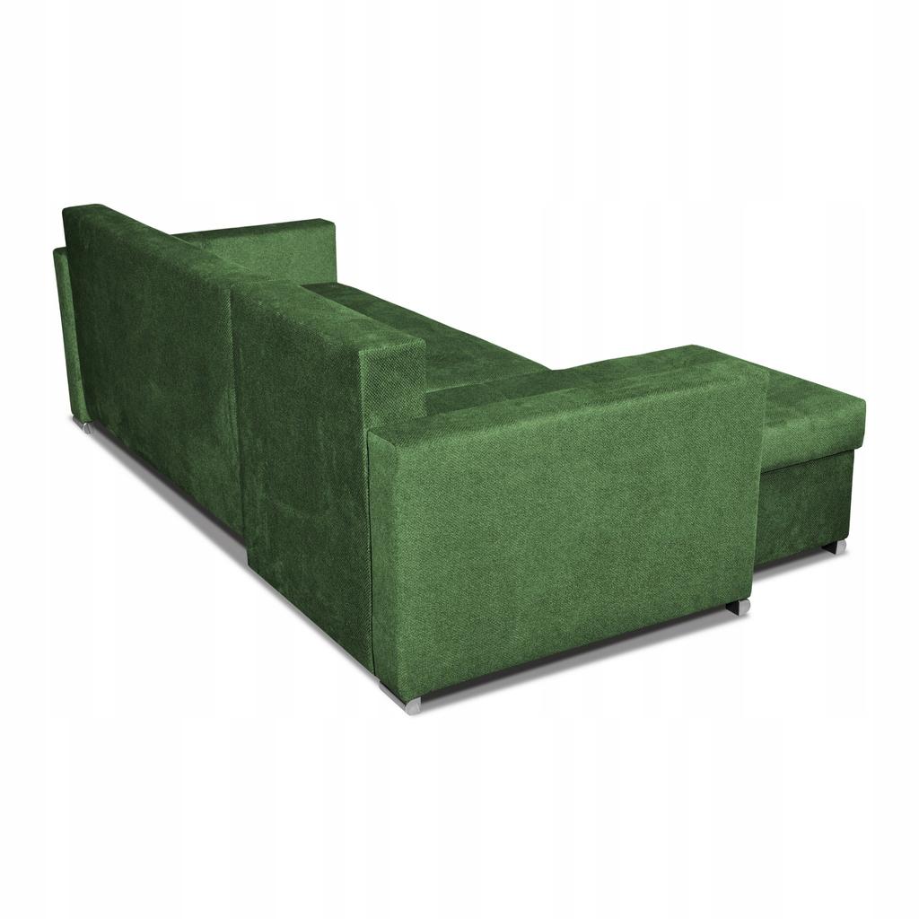 Bella Corner Sofa Bed with Sleeping Function, Corner Sofa, Family Furniture, Green Velvet