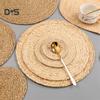 SW Corn Water Grass Handmade Weave Round Coaster Pad Mat Heat Insulation Placemat