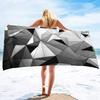 3D Beach Towel,Geometry Soft Bath Towels Highly Absorbent & Quick Dry Bath Washcloths,Sand Free Beach Towels for Adults,Kids