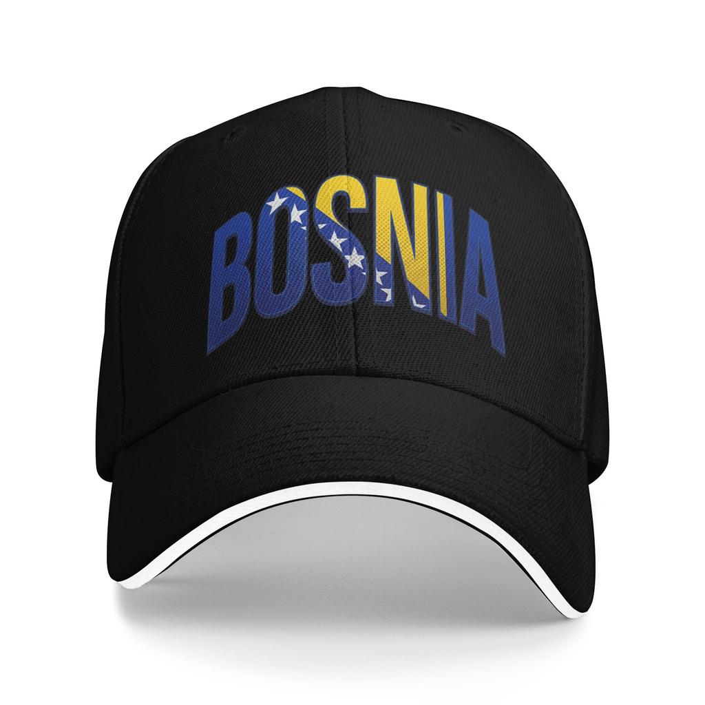 Women Unisex Bosnia and Herzegovina Flag Outdoor Hat Adjustable Cap Casual Baseball Cap Sunscreen Hats