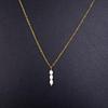 Natural Freshwater Pearl Pendant Necklace - Light Luxury Fairy Design, Titanium Steel with Gold Plating (YS51)
