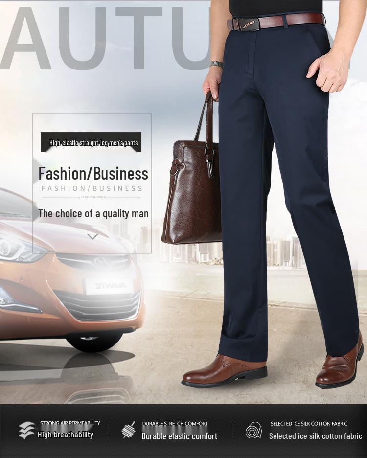 Perky Kangaroo 2023 Herren Eisseide Baumwolle Stretch Freizeit Hose für Mittelalte und Ältere