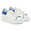 (WMNS) Alexander McQueen IOversized Leather Sneakers 'White Blue' Women's 733003WHJE58806