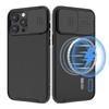Slide Camera Lens Protection Magnetic Case for iPhone 15 13 12 14 Pro Max Plus For Magsafe Wireless Charging Soft Silicone Cover