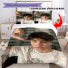 Personalizza Foto Personalizza la tua foto Set Biancheria da Letto Copripiumino Traspirante con Federe Decorazione per la Casa Regalo di Compleanno