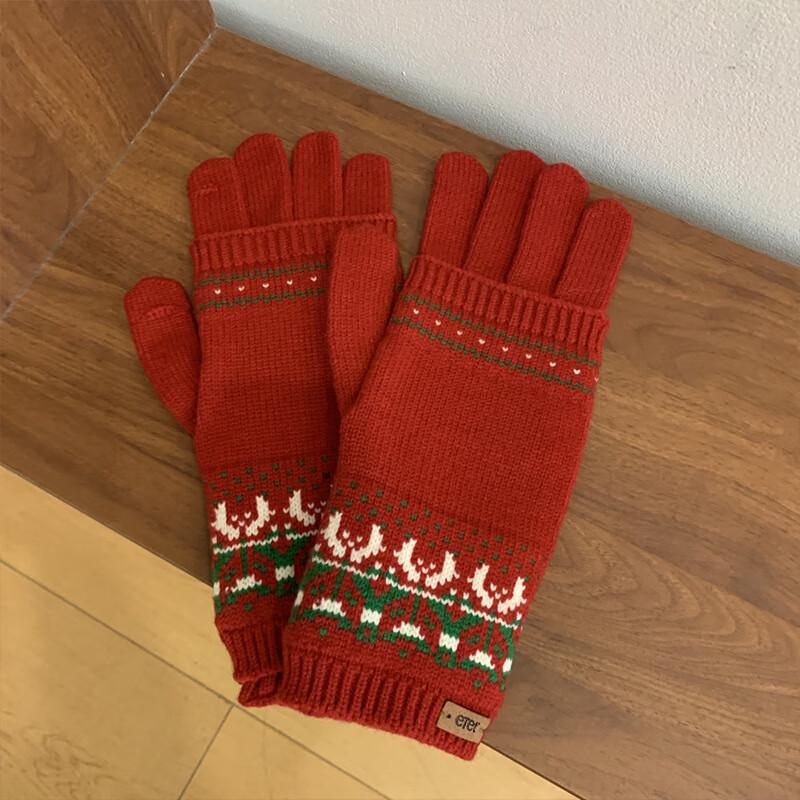

Женские перчатки из жаккардового трикотажа с сенсорным экраном Size 1