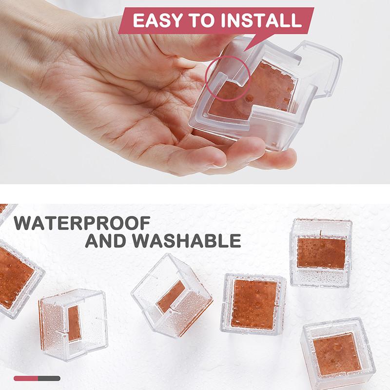 16 bucăți din silicon pentru picior de masă și scaun, pentru picioare, capace Capace pătrate, șosete, pentru picioare, anti-alunecare, pentru mobilier.