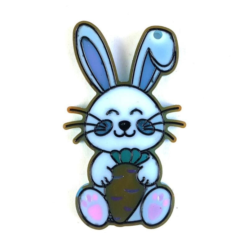 Niedlicher Osterhase Schlüsselanhänger Silikonform Individualisierter Hasen Schlüsselanhänger Resinform Großartig für DIY-Projekte zum Osterthema