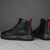 Men's Fashion High Top Leather Ankle Boots Men Autumn Winter Trends Black Flats Botas Outdoor Man Comfortable Casual Sneakers