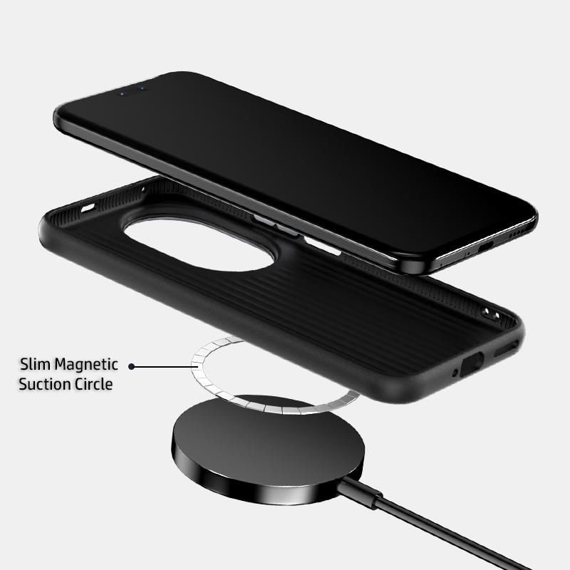For Huawei Nova 14 Case Slim Shockproof Magsafe Magnetic Wireless Charger Carbon Fiber Case Cover Metal Lens Anti-slip Grip