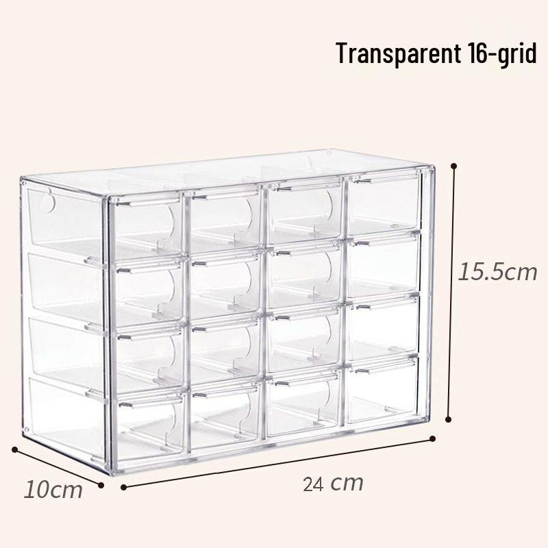 Transparent Jewelry Beads Storage Box with Drawer Compartments for DIY Crafts