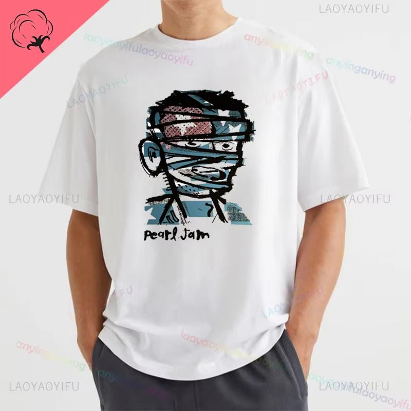 

Rock Band Music Fans -Pearls-Jam- Men s T Shirt Fashion Casual Short Sleeve T-shirt Vintage Men Women Top Streetwear Harajuku 4XL