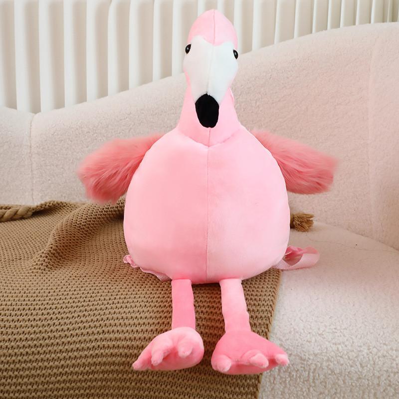Adorable Long-nosed Elephant And Flamingo Plush Backpack For Kids Outings And Snacks