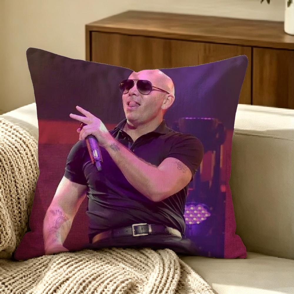 Celebrity Mr Worldwide Cushion Cover Pillow Cover Nordic Minimalist Throw Doublesided Print Cushion Case For Sofa Bedroom Decor