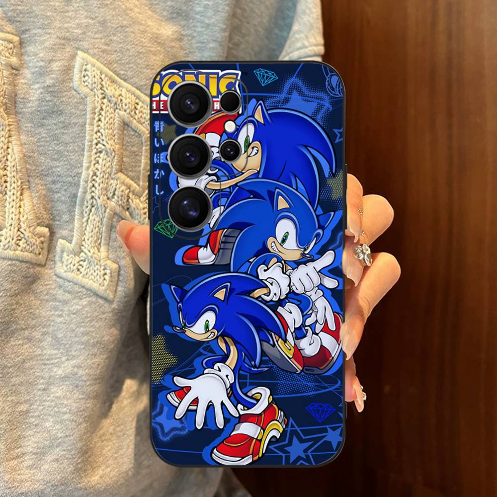 Game Sonic Movie Anime Phone Case For Samsung S 24 Fe 25 Ultra Plus 20 Lite 21 30 22 23 24 22 Ultra 5G Fundas