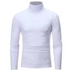 Men Tops Fashion Casual Slim Fit Male Basic Turtleneck Spring Autumn High Collar Pullover Bottoming Plain T-shirt Soft Warm Long Sleeve Man Knitwear