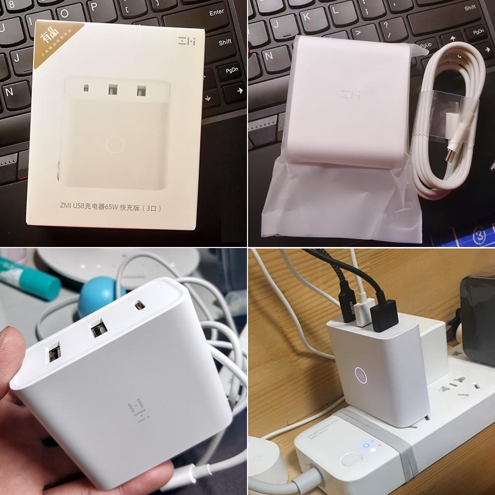 Buy XIAOMI ZMI HA832 65W USB Wall Phone Charger for iPhone Huawei
