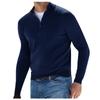 Men's Casual Classic Zipper High Neck Solid Color Slim Knitted Pullover