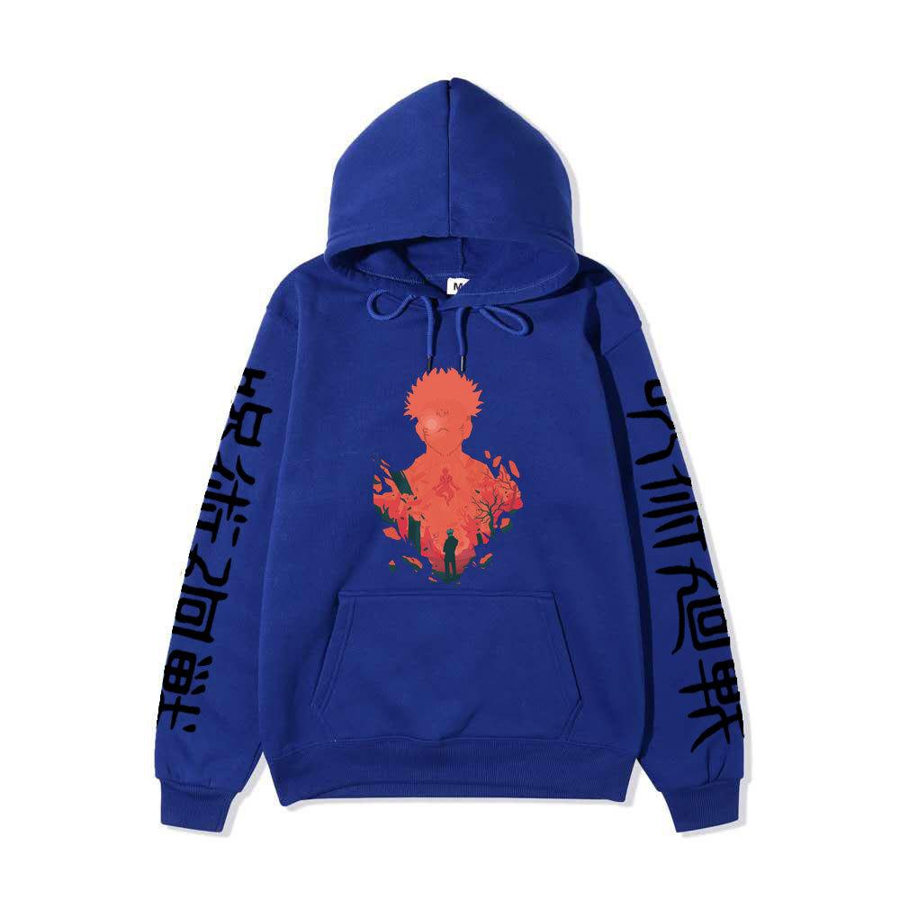 Jujutsu Kaisen Satoru Gojo Anime Graphic Hoodie Unisex Winter Fleece Lined Warm Hooded Sweatshirt Men Women Daily Casual