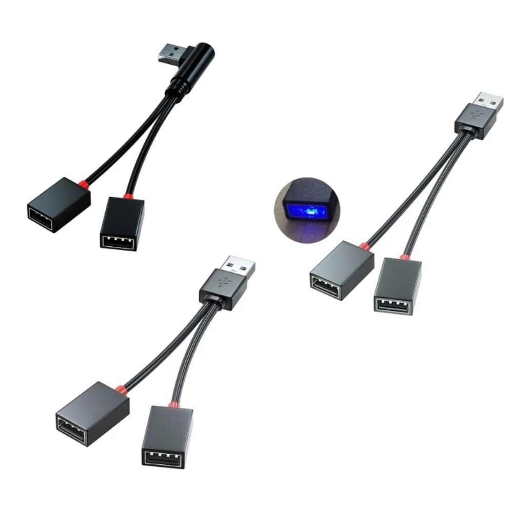 Converter Splitter USB Splitter Cable USB Extension Line Car Usb Splitter Cable  Android Phone